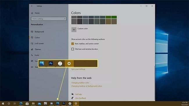 Taskbar được đổi màu để phù hợp với giao diện chung của hệ điều hành và giúp người dùng dễ dàng phân biệt các ứng dụng đang chạy trên máy tính.
