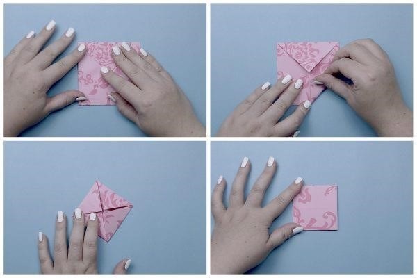 Cách gấp hoa sen giấy hồng theo phong cách Origami
