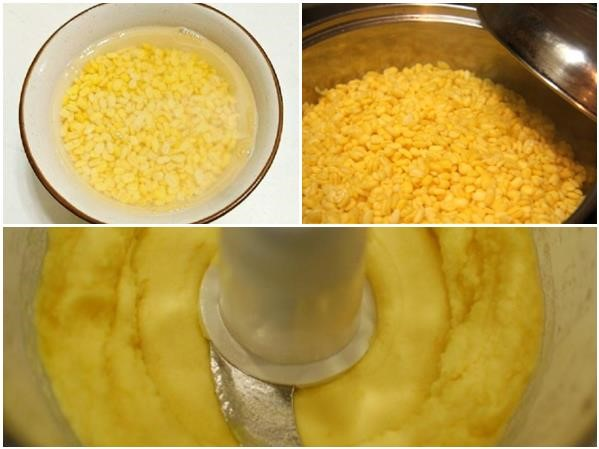 Bước 1: Để tạo hương vị đặc trưng cho bánh cốm, bạn cần làm nhân đậu xanh. Đây là một công đoạn quan trọng, khiến cho bánh cốm trở nên thơm ngon và hấp dẫn hơn.