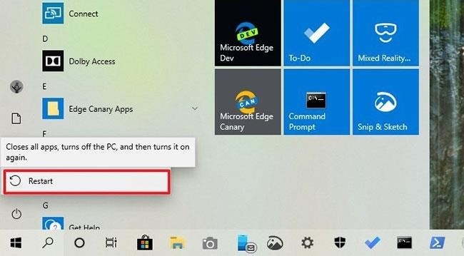 Khởi động lại Windows 10 để rời khỏi chế độ Safe Mode.