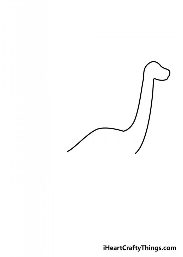 Bước 3 - Sau đó, bạn cần vẽ phần sau của con khủng long với chi tiết các chi tiết như đuôi, chân và vây để tạo ra hình dáng đầy đủ và chân thật của loài sinh vật này.