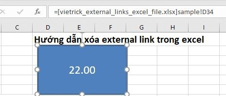 Khi muốn xóa excel external link trong Shape, bạn cần truy cập vào phần Edit Shape và tìm kiếm đến External Data, sau đó chọn Remove Link để xóa liên kết với file excel ngoài.
