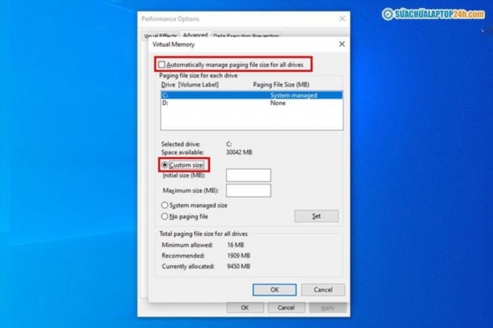 Hướng dẫn cách thiết lập RAM ảo trên Windows 10 để tăng hiệu suất hoạt động của máy tính.