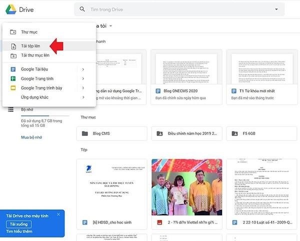 Cách sử dụng Google Drive để tải dữ liệu lên rất đơn giản và tiện lợi, bạn chỉ cần đăng nhập tài khoản Google của mình, tạo thư mục mới và kéo thả các tệp tin cần tải lên vào thư mục đó. Sau đó, bạn có thể chia sẻ thư mục đó cho người khác hoặc tải xuống các tệp tin đó từ bất kỳ thiết bị nào có kết nối Internet.