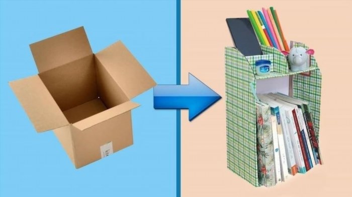 Các phụ kiện làm hộp giấy có thể tìm thấy dễ dàng trong nhà.