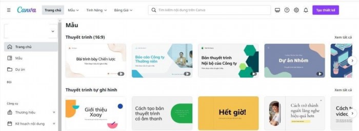 Canva là một trang web hỗ trợ tạo bài thuyết trình độc đáo và sáng tạo, với nhiều mẫu thiết kế đa dạng và dễ sử dụng. Nó còn cung cấp nhiều công cụ chỉnh sửa hình ảnh và văn bản, giúp bạn tạo ra những bài thuyết trình chuyên nghiệp và ấn tượng.