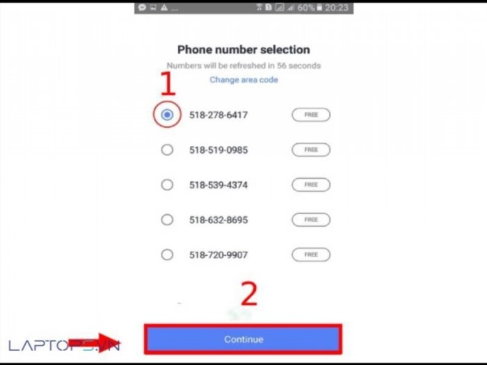 Tạo số điện thoại ảo trên website TextNow để nhận tin nhắn qua internet.