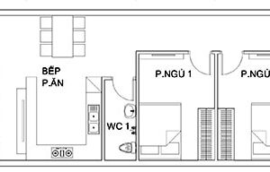 Bản vẽ nhà cấp 4 5x20 3 phòng ngủ