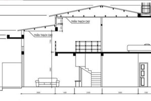 Bản vẽ thiết kế nhà cấp 4 có gác lửng