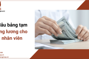 Bảng tạm ứng lương cho nhân viên