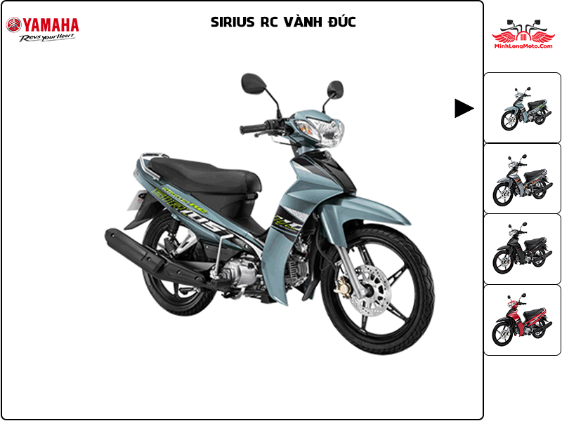 Yamaha Sirius là dòng xe đa dụng được thiết kế với nhiều mẫu mã đa dạng và phù hợp với nhiều nhu cầu sử dụng khác nhau. Hãy chiêm ngưỡng các mẫu xe Yamaha Sirius đầy màu sắc và tối ưu hóa hiệu suất và tiện ích cho người dùng.