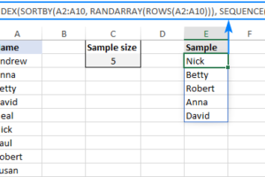 Cách chọn mẫu ngẫu nhiên trong excel