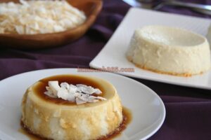 Cách làm bánh flan nước cốt dừa