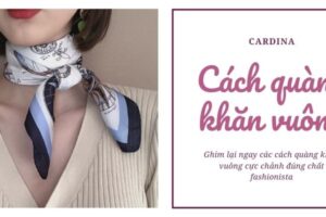 Cách thắt khăn cổ vuông