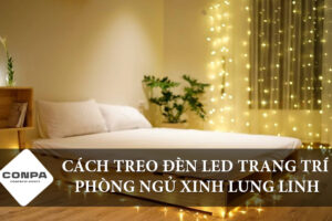 Cách treo đèn dây trong phòng ngủ