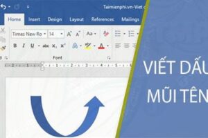 Cách viết dấu mũi tên trong word