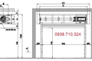 Cách xây tường để chờ lắp đặt cửa cuốn