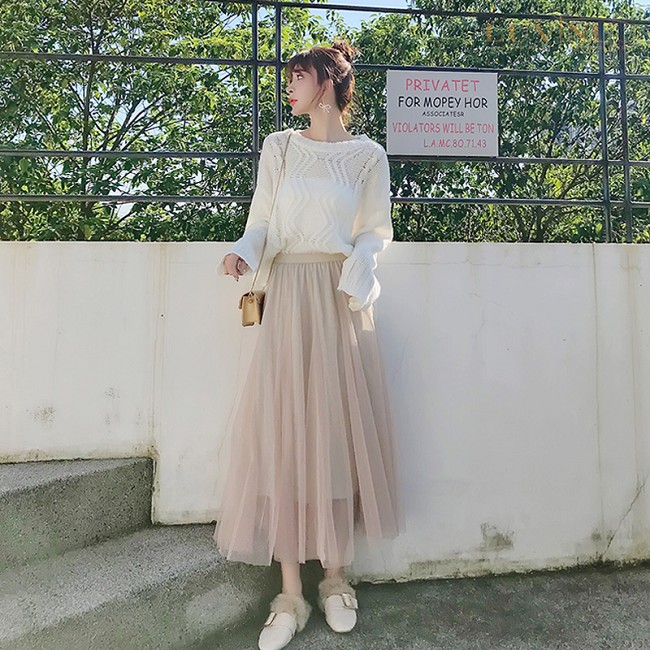 Chân váy lụa Organza chất nhẹ bồng bềnh chân váy midi lụa bóng kính phong  cách tiểu thư Okélla  Shopee Việt Nam