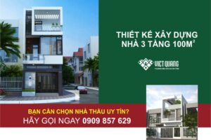 Chi phí xây nhà 3 tầng 100m2