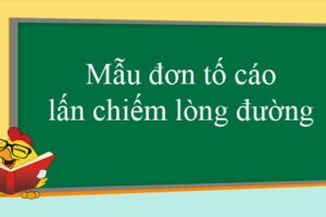 đơn tố cáo lấn chiếm đất