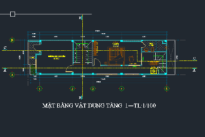 Download bản vẽ cad nhà ống 2 tầng