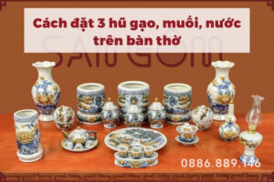 Hũ gạo hũ muối trên ban thờ