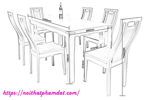 Rất Hay: Kích thước bàn an gỗ 6 ghế chuẩn - đẹp - hợp phong thủy