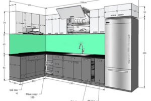 Kích thước tủ bếp chữ i