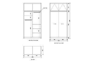 Kích thước tủ quần áo 2 cánh