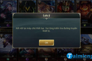 Lỗi đăng nhập liên quân bằng garena