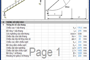 Mặt bằng cầu thang 2 vế