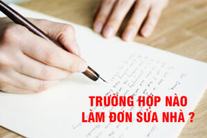 Mẫu đơn xin sửa chữa nhà chống dột