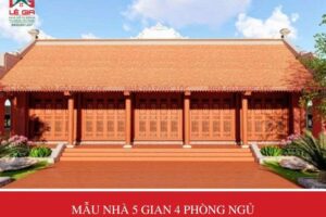 Mẫu nhà 5 gian 4 phòng ngủ