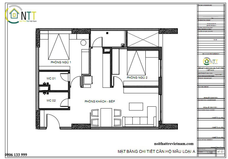 Rất Hay: [Báo giá] 25 mẫu thiết kế nội thất chung cư 70m2 2 phòng ...