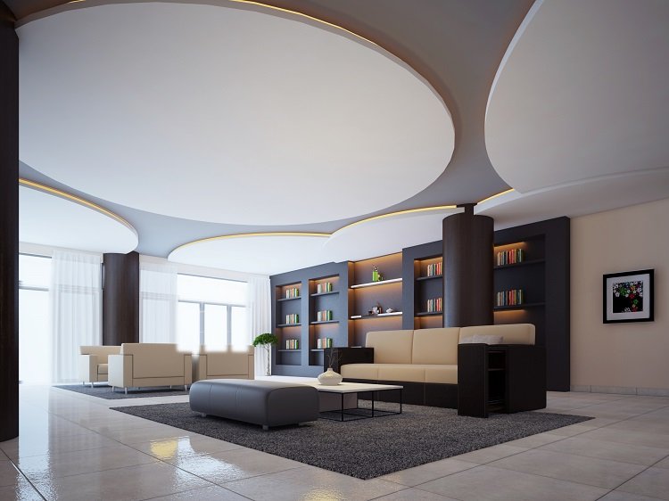 Rất Hay: 30 mẫu trần thạch cao phòng khách đẹp, đơn giản, hiện đại ...