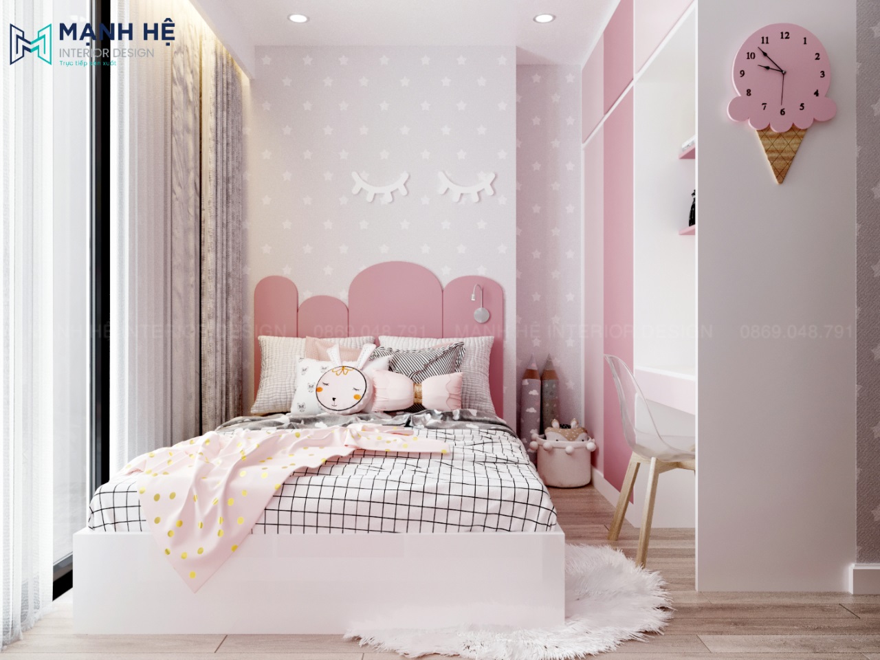 Rất Hay: Top 49 mẫu thiết kế phòng ngủ đẹp cho bé gái từ 10-12-15 tuổi