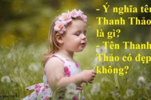 Tên thanh thảo có ý nghĩa gì