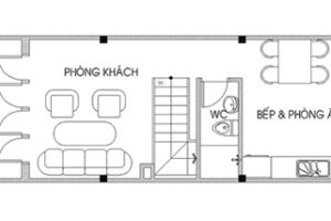 Thiết kế nhà 40m2 3 phòng ngủ