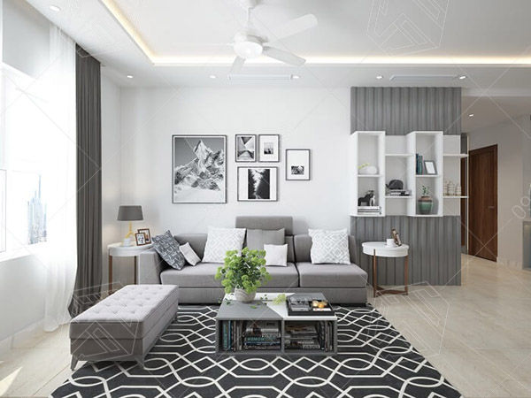 Rất Hay: Thiết kế căn hộ chung cư 60m2 2 phòng ngủ tiện nghi cho ...