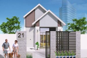 Thiết kế nhà ống 1 tầng 5x20