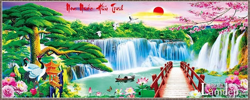 Tranh thêu chữ thập phong cảnh thêu kín tuyệt đẹp  hàng loại 1  Shopee  Việt Nam