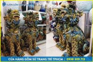 Tượng gốm trang trí phòng khách