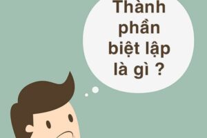 Ví dụ các thành phần biệt lập